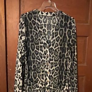 Animal Print Button Down Cardigan